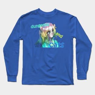 Dungeons and dragons and cats pretty dungeon meowster Long Sleeve T-Shirt